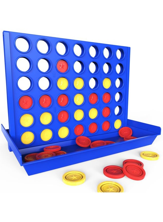 Pup Go Big Size 4 in a Row Board Game for Kids Ages 3-8, Perfect Educational Family Garden Games for Boys Girls, 2 Player Strategy Game with 6 Spare Discs, Foldable Design (Big Size) - Image 1
