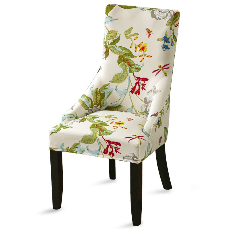 Liykimt Stretch Wingback Side Side Clover Cover-Accent Cover Cover Cover With Arm Washed Arm Canning Crast مع واقي مسمر في غرفة المعيشة (Beige/Olive Green 1) - Image 1