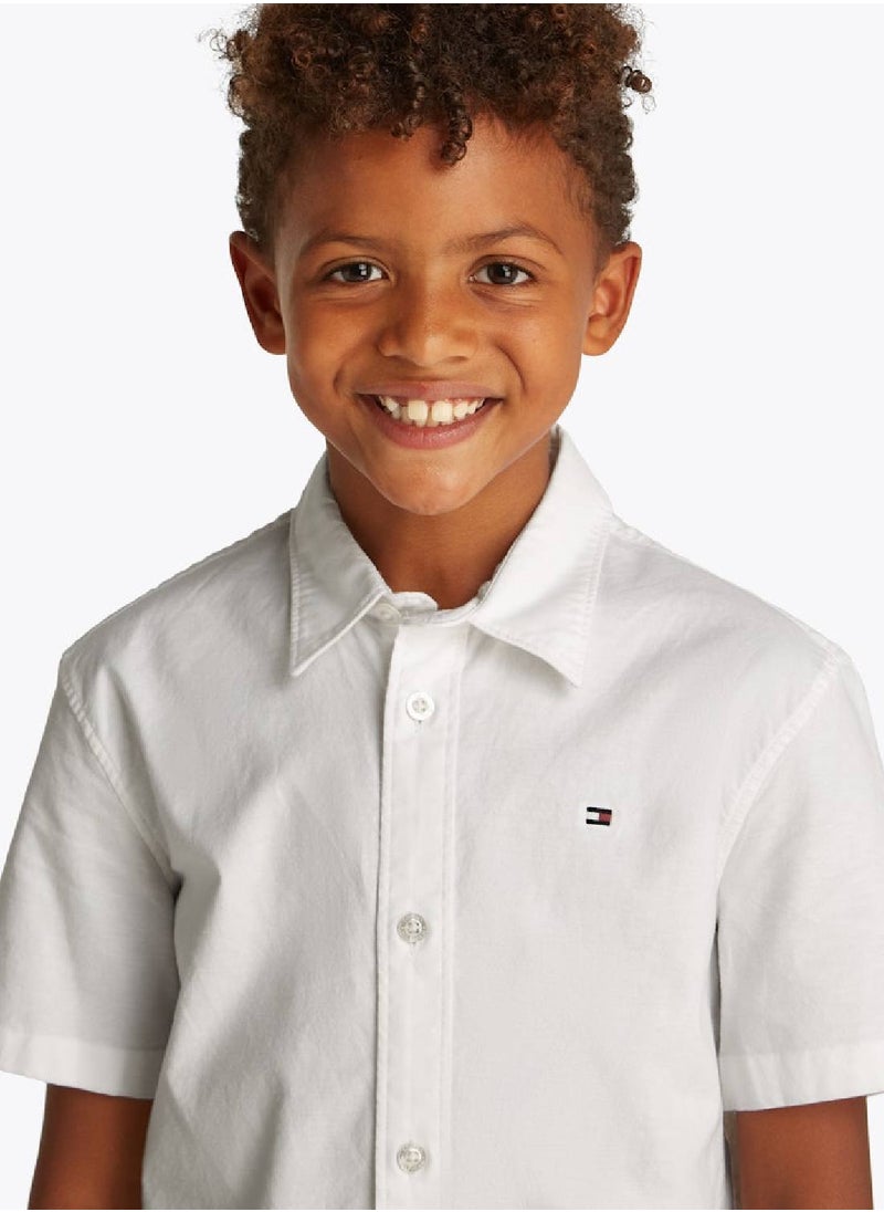 TOMMY HILFIGER Stretch Oxford Short Sleeve Shirt  - Image 4