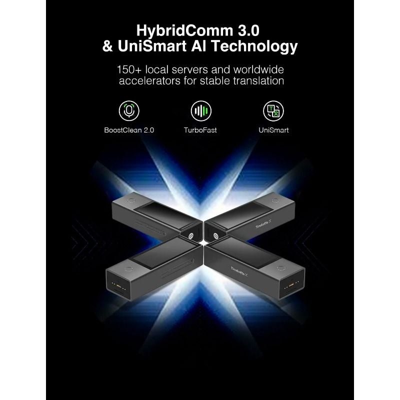 Timekettle X1 AI Interpreter Hub Standalone Two-Way Simultaneous Translation Earbuds for Multilingual Meetings, Black - Image 2