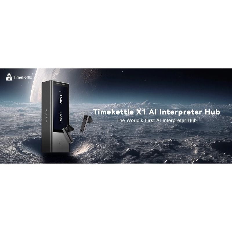 Timekettle X1 AI Interpreter Hub Standalone Two-Way Simultaneous Translation Earbuds for Multilingual Meetings, Black - Image 1