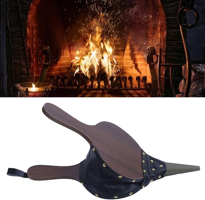 Leather Fireplace Bellow Manual Fire Starter Tool for Outdoor Campfire Barbecue Indoor Fireplace - Image 5