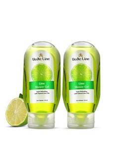 Vedicline Lime Shower Gel Super Refreshing With Natural Lime Oils For Soft & Moisturized Skin (Pack Of 2) (2 * 120 Ml)  - Image 2