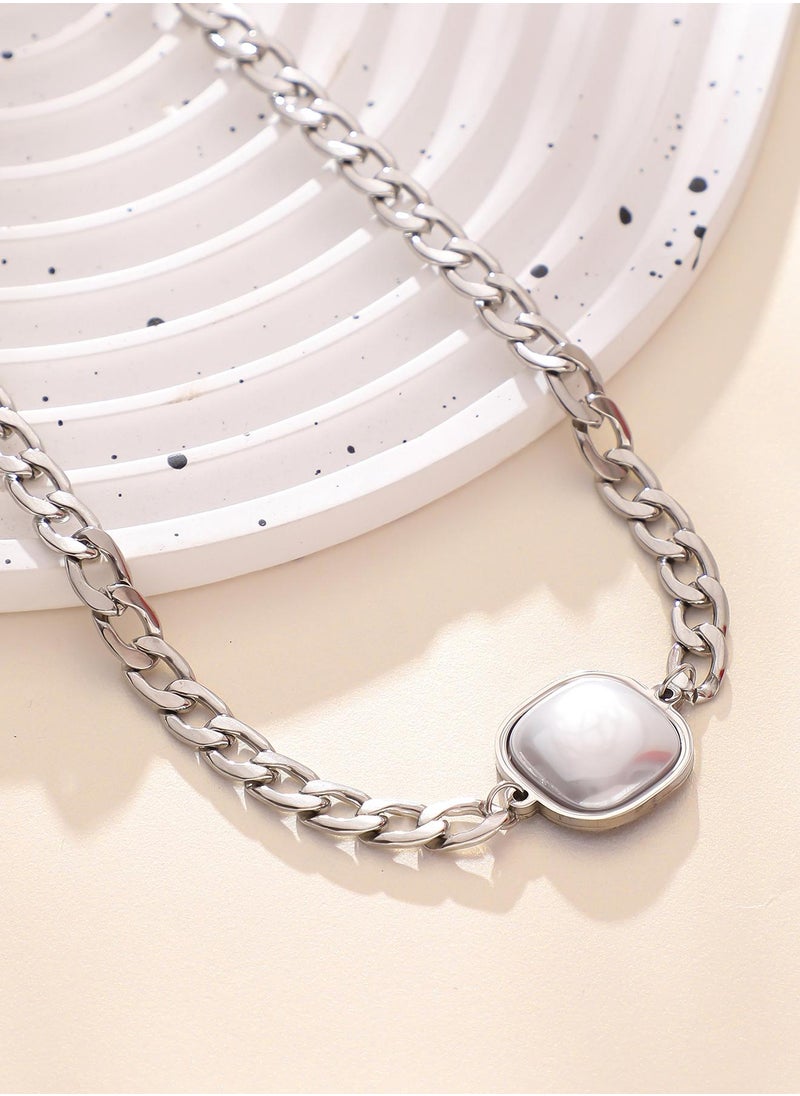 SOHI Women's The Perla-Flat Chain Necklace  - Image 1