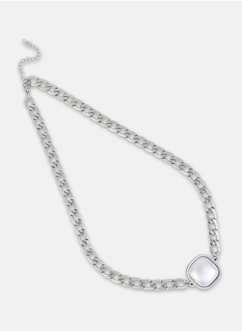 SOHI Women's The Perla-Flat Chain Necklace  - Image 4
