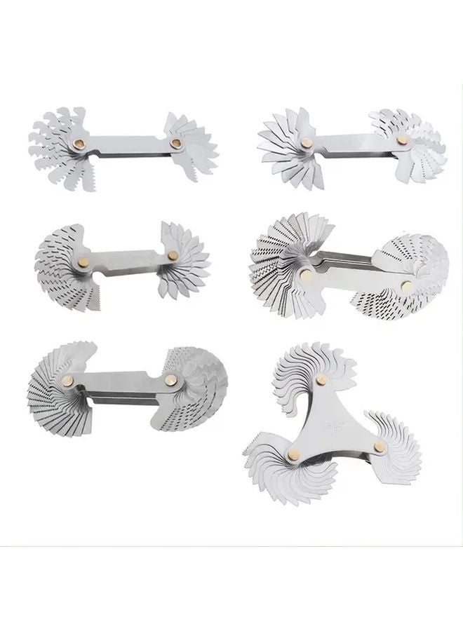 51PC Thread Gauge Dual Metric And Imperial 6 Styles Handheld Ribbed Tool - Image 3