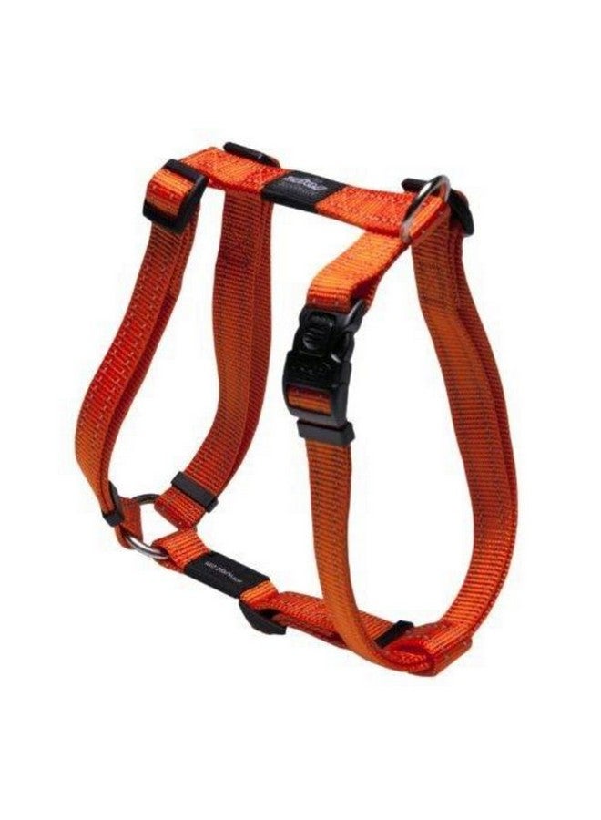 Rogz Reflective Adjustable Dog H Harness for Extra Large Dogs; Matching Collar and Leash Available, Orange - Image 1