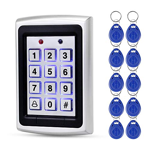 OBO HANDS 10pcs keyfobs +125Khz EM-ID Metal Case RFID Access Control Keypad with Back Light Support 1000 User - Image 1