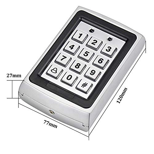 OBO HANDS 10pcs keyfobs +125Khz EM-ID Metal Case RFID Access Control Keypad with Back Light Support 1000 User - Image 4