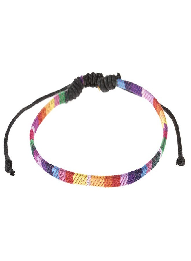 yaozeio Bi Pride Anklet Bracelet Rainbow Surfer Anklet for Women Men Gay Bisexual Lesbian Braided String Ankle Bracelet - Image 1