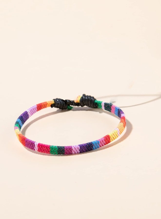 yaozeio Bi Pride Anklet Bracelet Rainbow Surfer Anklet for Women Men Gay Bisexual Lesbian Braided String Ankle Bracelet - Image 5
