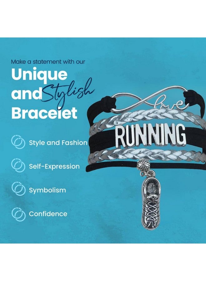 Infinity Collection Running Gifts- Runner Bracelet, Running Jewelry, Adjustable Running Charm Bracelet- Ideal Cross Country, Track, Marathon Gifts - Image 2