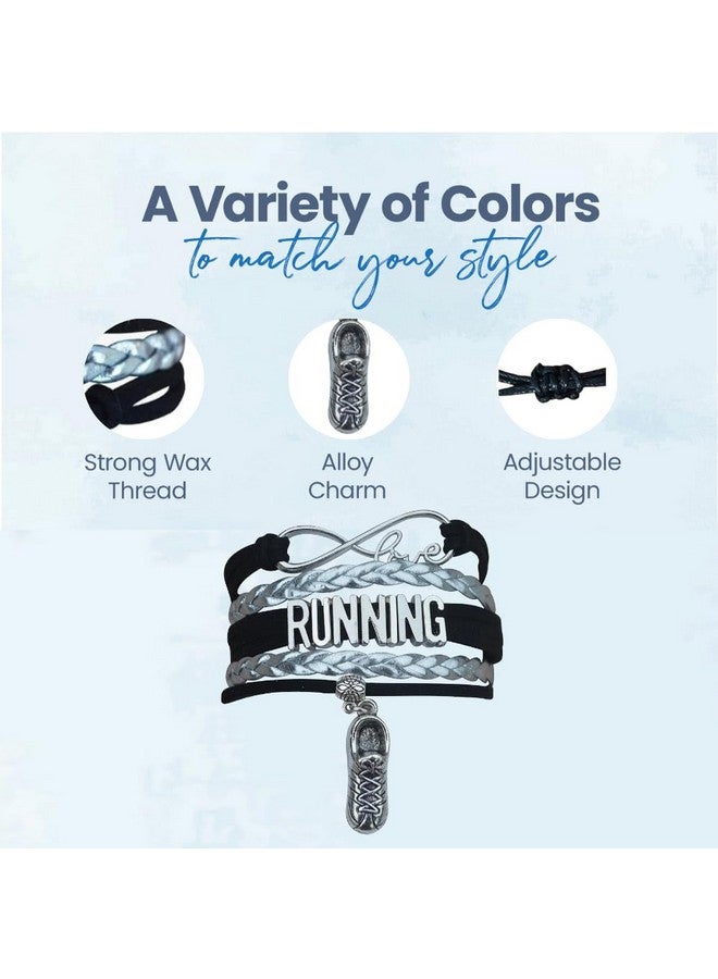 Infinity Collection Running Gifts- Runner Bracelet, Running Jewelry, Adjustable Running Charm Bracelet- Ideal Cross Country, Track, Marathon Gifts - Image 3