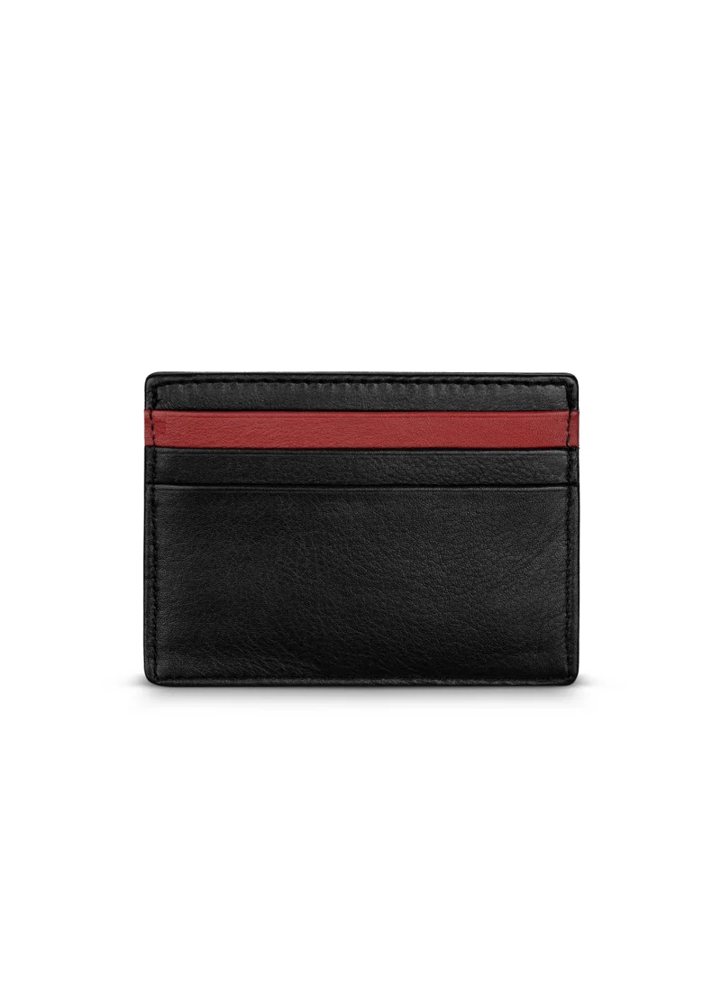 CERRUTI 1881 Antoine Black Leather Credit Case for Men's