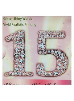 Y&D 15th Birthday Decoration Backdrop for Girls Fabric Sign Poster Party Photo Booth Background Pink Banner Wall Garden Cake Table Decor  - Image 4