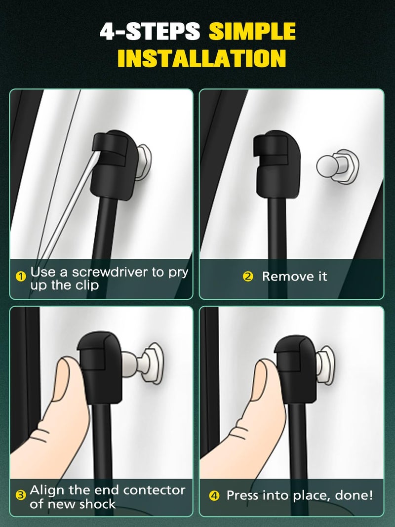 HelloAuto C16-22331 16 inch 45 lbs/200N Leer Truck Cap Struts, 15.7" Lift Support C16-33310 Gas Shocks for Leer are ATC Camper Shell Topper Rear Window Truck Canopy Cover, Pack of 2 - Image 5