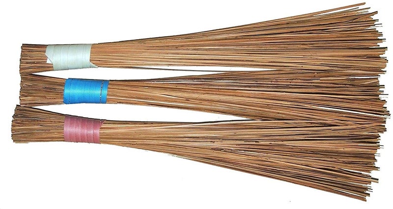 Coconut Fiber Broomstick for Wet Floor Garden Outdoor Cleaning Brooms Pack of 3  - Image 4