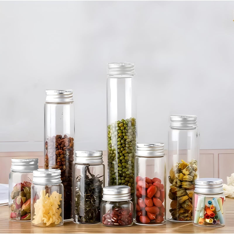 BKMAMLAB 50ml Glass vials 30pcs,With aluminum screw cap30pcs Clear Glass Bottles - Image 3
