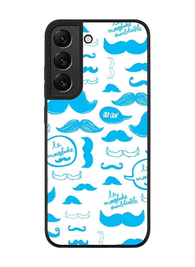 Stylizedd Rugged Black edge case for Samsung Galaxy S21 FE 5G Slim fit Soft Case Flexible Rubber Edges Anti Drop TPU Gel Thin Cover - Le Moustache  - Image 1
