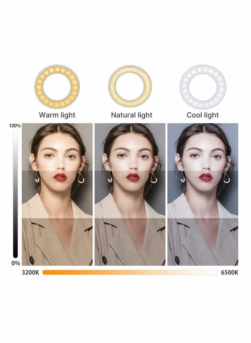 LED Ring Light for Video Calls and Live Streaming, Mini Circle Light for Laptops and Phones, Perfect for Online Meetings and Selfies, White Color - Image 4