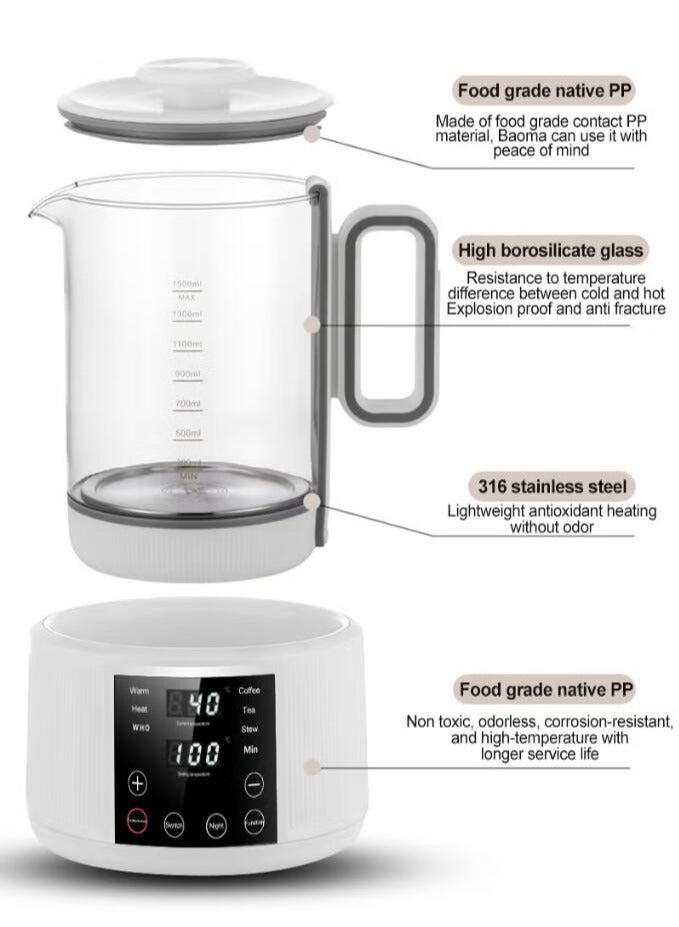 Thermostatic kettle household baby milk regulator baby intelligent insulation kettle boiler health pot large capacity hot milk regulator