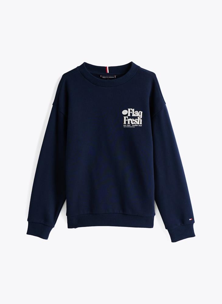 TOMMY HILFIGER - Kids Fun Flag Print Sweatshirt - Image 1