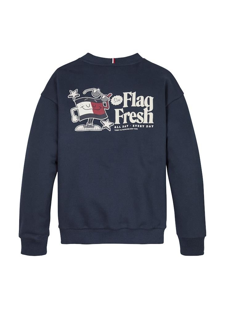 TOMMY HILFIGER - Kids Fun Flag Print Sweatshirt - Image 1