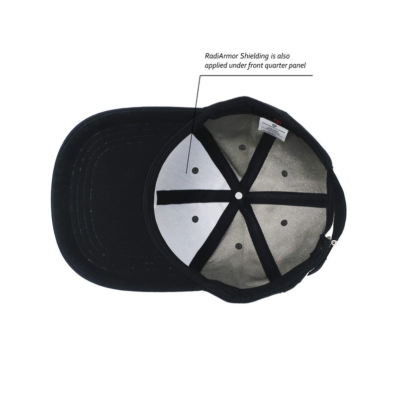 RadiArmor قبعة RadiArmor لحجب EMF – قبعة unisex مع بطانة لحجب EMF تحجب أكثر من 99% من إشعاع RF عالي التردد باللون الأسود - Image 3