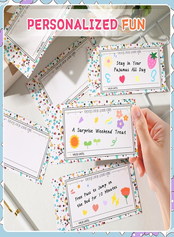 JULEASEL Coupon Book for Kids, 30 Blank Fillable Gift Vouchers for Boys and Girls, Blank Coupons to Fill In Your Own Gift Ideas, 300gsm - Image 3