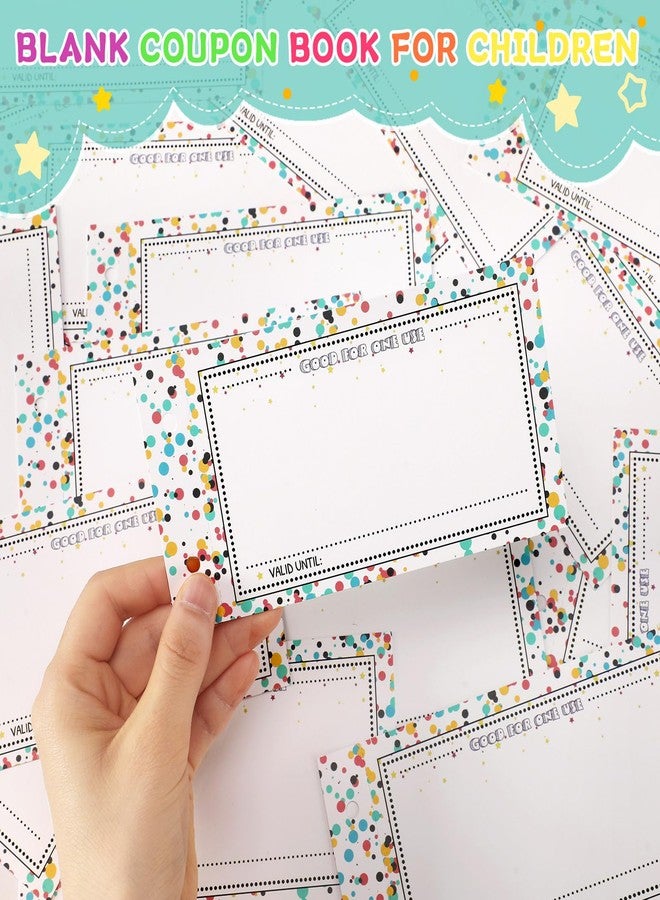 JULEASEL Coupon Book for Kids, 30 Blank Fillable Gift Vouchers for Boys and Girls, Blank Coupons to Fill In Your Own Gift Ideas, 300gsm - Image 2