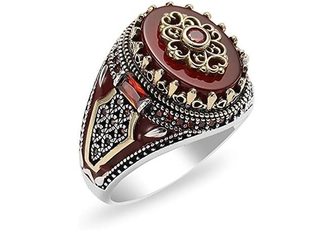 RUVEE Men's Turkish Stainless Steel Religious Ring – Metallic Plated Statement Jewelry for Men & Boys - Image 1