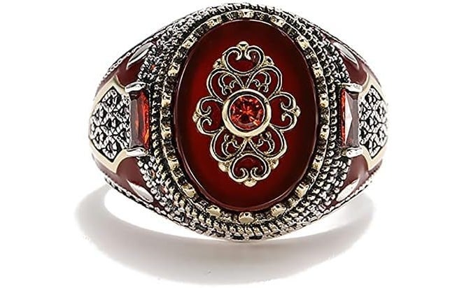 RUVEE Men's Turkish Stainless Steel Religious Ring – Metallic Plated Statement Jewelry for Men & Boys - Image 3