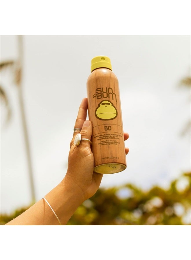 Sun Bum Original SPF 50 Sunscreen Spray |Vegan and Hawaii 104 Reef Act Compliant (Octinoxate & Oxybenzone Free) Broad Spectrum Moisturizing UVA/UVB Sunscreen with Vitamin E | 6 oz - Image 3