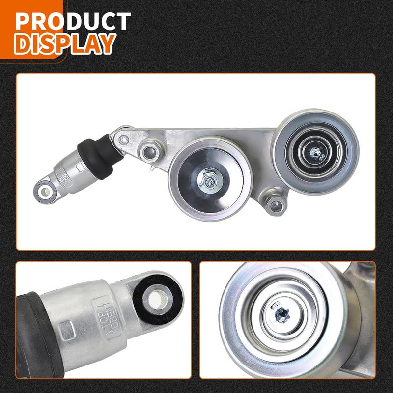 CNPAPC 39092 Drive Engine Belt Tensioner Assembly w/Belt 3.5L V6 Compatible with 2005-2010 Honda Odyssey / 2008-2010 Honda Accord / 2006-2011 Honda Pilot 31170-R70-A01 31170RKB005 - Image 5