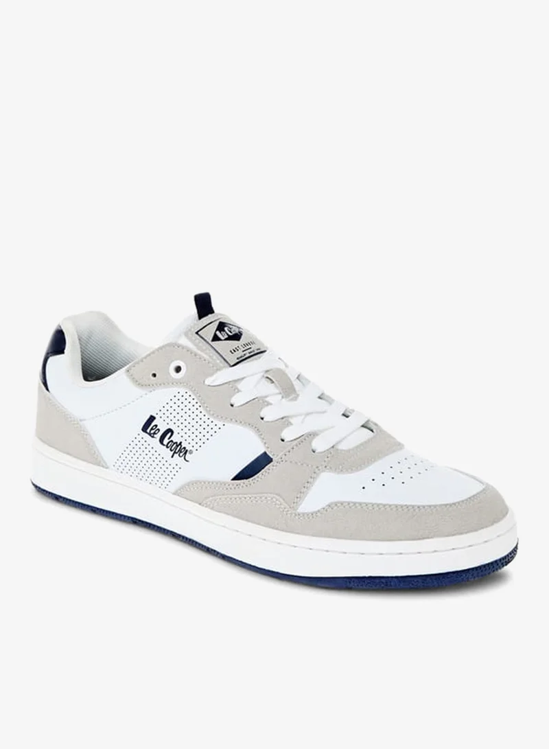 Lee Cooper Mens Colourblock Sneakers With Lace-Up Closure