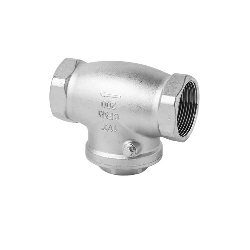 304 Stainless Steel Swing Check Valve DN25 Horizontal Threaded One Way Valve 201 Material Quality - Image 4