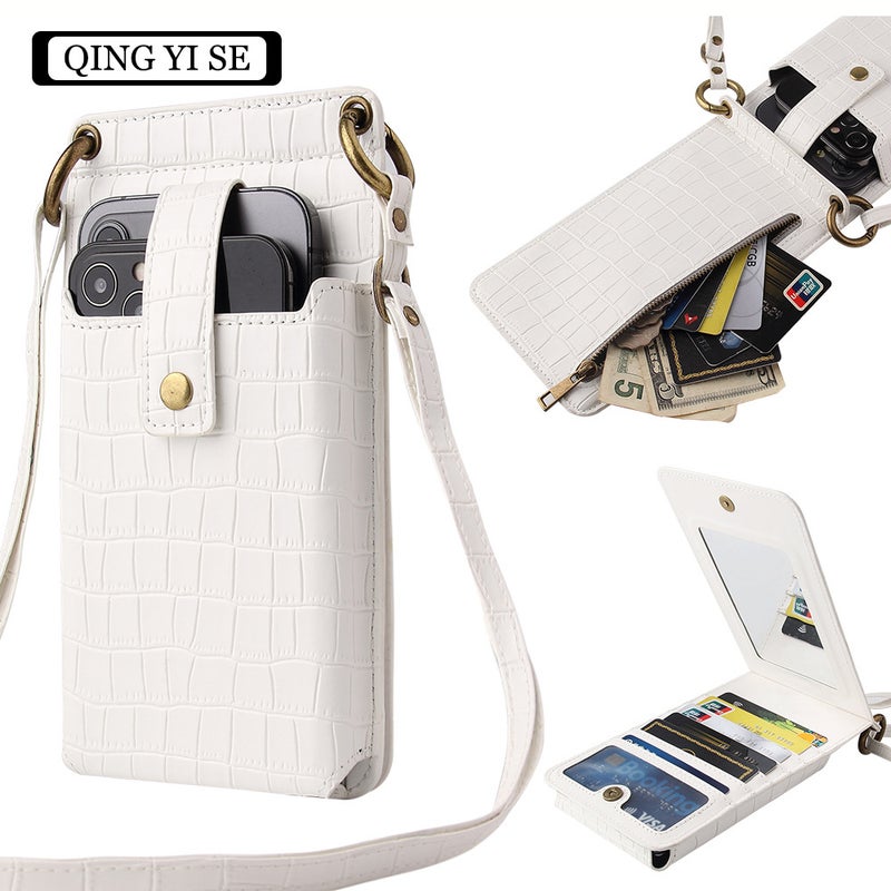 Mobile Phone Bag Women'S Fashion New Multi-Functional Crossbody Bag Retro Mini One-Shoulder Crocodile Pattern Coin Purse - Image 2