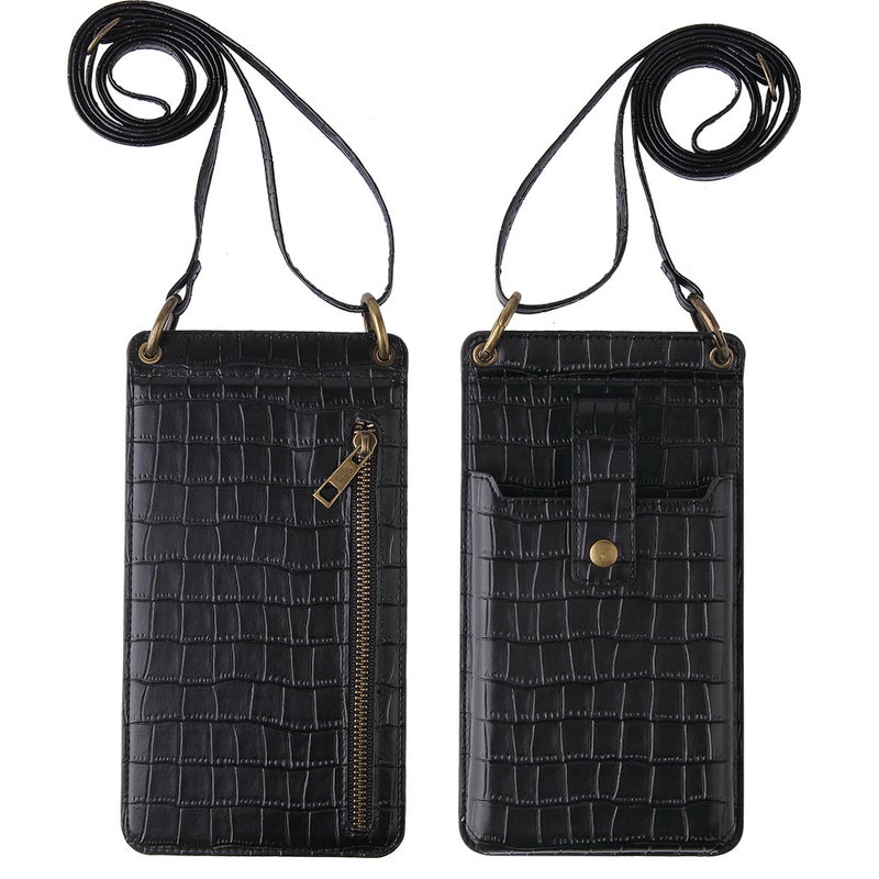 Mobile Phone Bag Women'S Fashion New Multi-Functional Crossbody Bag Retro Mini One-Shoulder Crocodile Pattern Coin Purse - Image 1