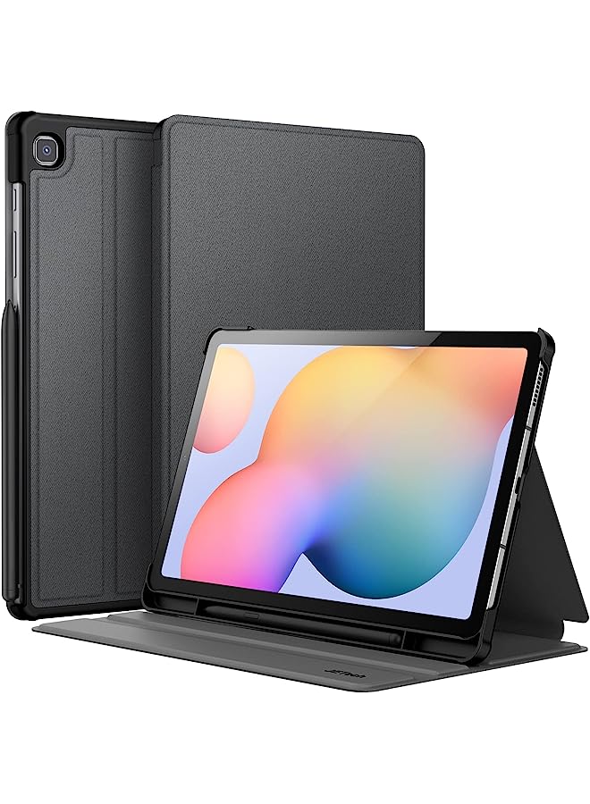 Jetech Case For Samsung Galaxy Tab S6 Lite 10.4-Inch 2022/2020 With S Pen Holder, Slim Folio Stand Protective Tablet Cover, Multi-Angle Viewing (Black) - Image 1