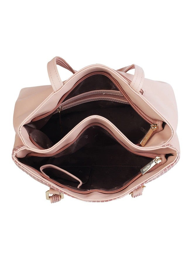 Metro Womens Synthetic Pink Shoulder Bag (One Size) - Image 2