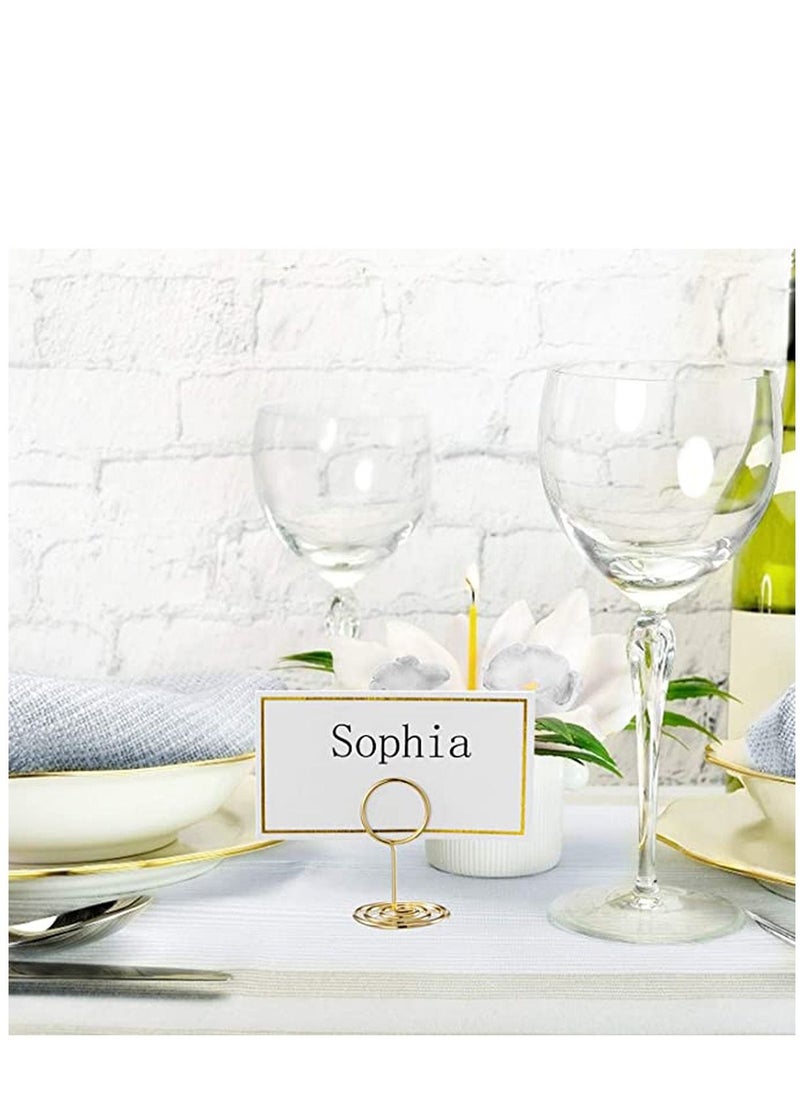 Y&D - 24 pcs Place Card Holder Memo Clip Photo Table Number Gold Holder, Stand, Paper Menu Stand - Image 1