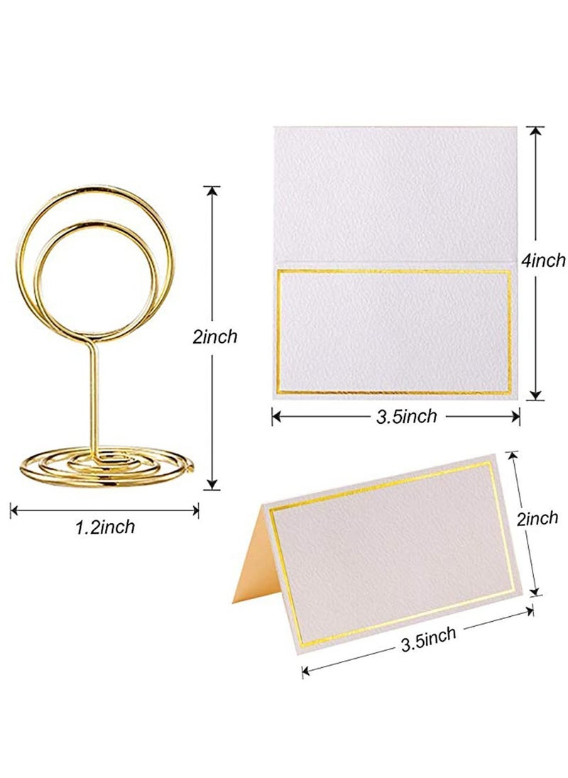Y&D - 24 pcs Place Card Holder Memo Clip Photo Table Number Gold Holder, Stand, Paper Menu Stand - Image 1