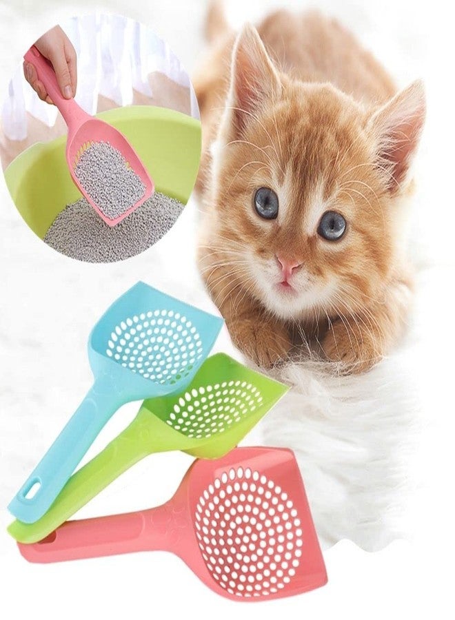 DPWOUM Pink Plastic Cat Litter Scoop Pet Care Sand Waste Scooper Shovel Hollow Cleaning Tool Pet Supplies Easy to Clean Cat Litter Scoops Litter and Housebreaking Pet Supplies - Image 4