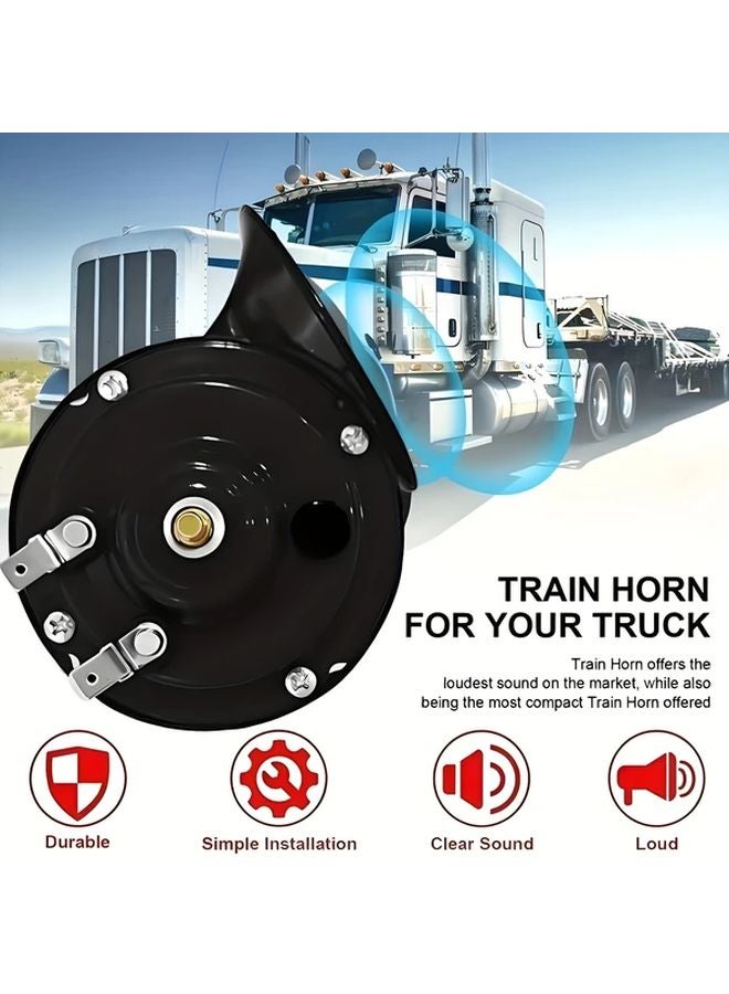 2 Red Motorcycle Snail Horn High Low Frequency Loud Sound Alert Horn No Battery Required - Image 3