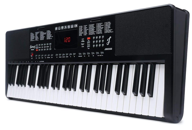 Juarez Octavé JRK660MDKL 61 Keys Electronic Teaching Keyboard Piano with MIDI |Key Lights | Key Note Stickers |Music Sheet Stand| 200 Rhythms | 200 Timbres |40 Demos|8 Percussions, With MIC - Image 2