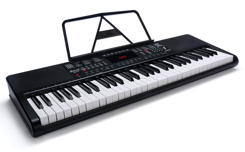 Juarez Octavé JRK660MDKL 61 Keys Electronic Teaching Keyboard Piano with MIDI |Key Lights | Key Note Stickers |Music Sheet Stand| 200 Rhythms | 200 Timbres |40 Demos|8 Percussions, With MIC - Image 1