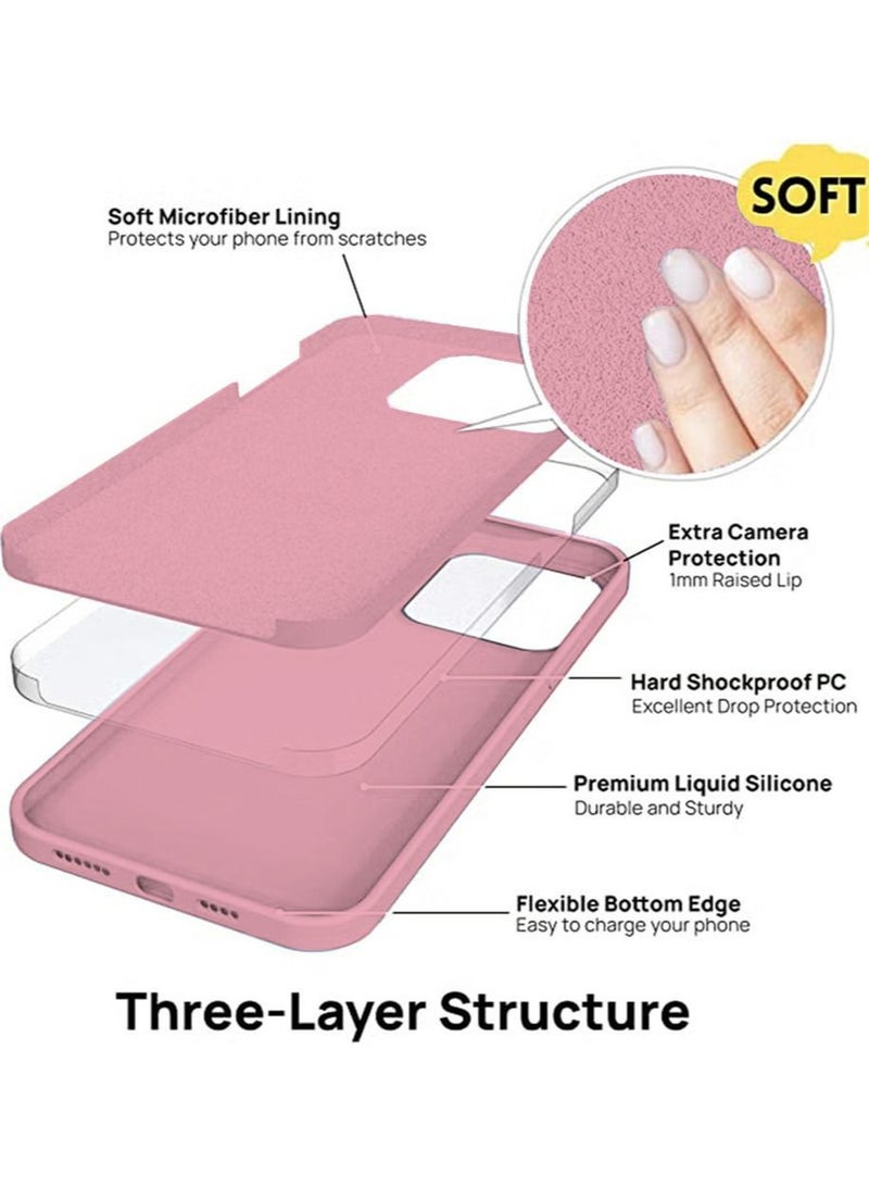 iPhone 14 Pro  Mobile Case Cover with Soft Liquid Silicone Protection Anti-Scratch Shockproof Accessories Slim Protective Back Cover with Comfortable Hold Touch Feeling and Anti-fingerprint - Image 3