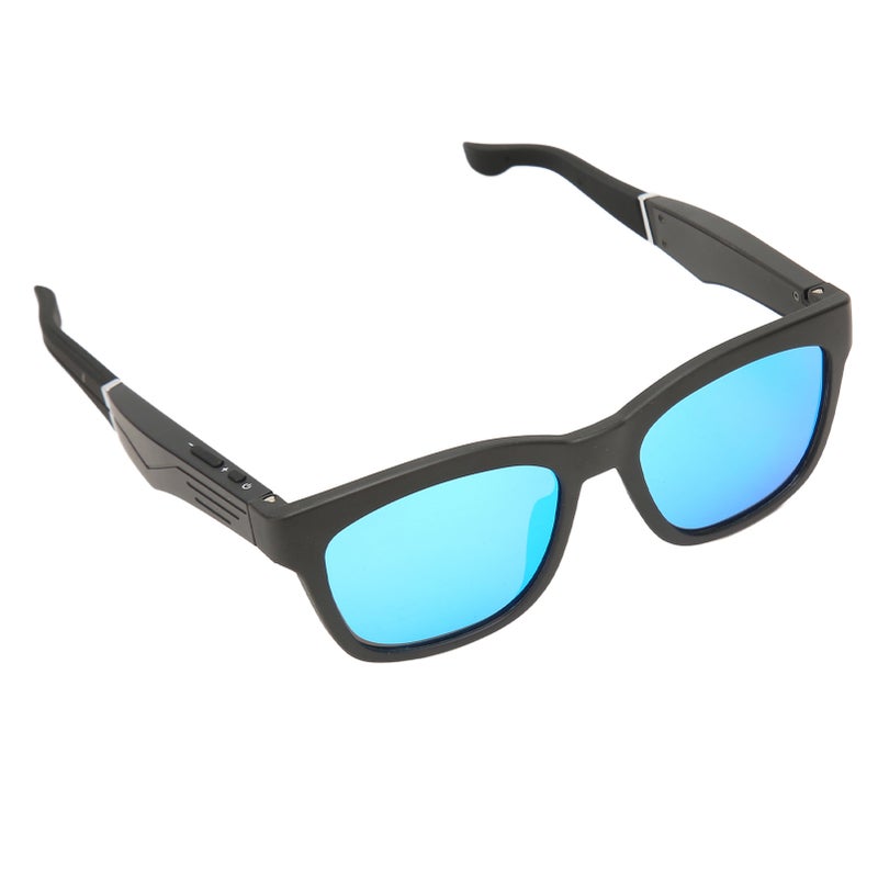 Smart Bluetooth Glasses Bone Conduction Noise Reduction Bluetooth 5.0 Wireless Sunglasses for Vacation Beach Driving Blue - Image 3