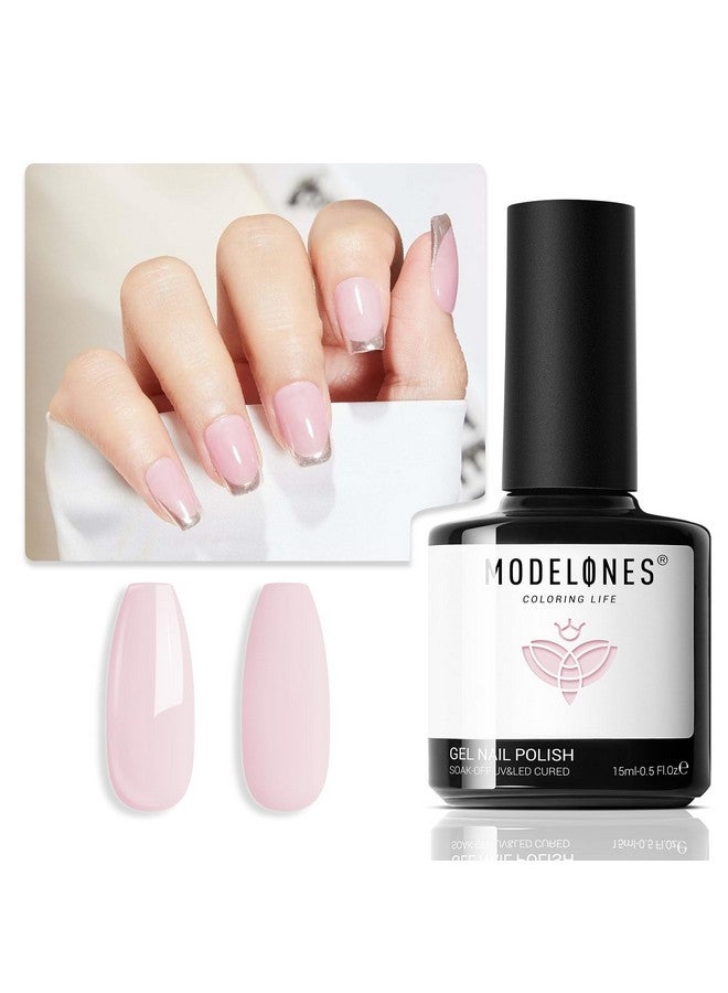 موديل ونز طلاء أظافر جل وردي 15 مللي جل أظافر وردي للأطفال نقع قبالة الأشعة فوق البنفسجية علاج جل طلاء الأظافر لفن الأظافر لتقوم بها بنفسك مانيكير في المنزل 0.5 أوقية جل هدية للنساء - Image 1