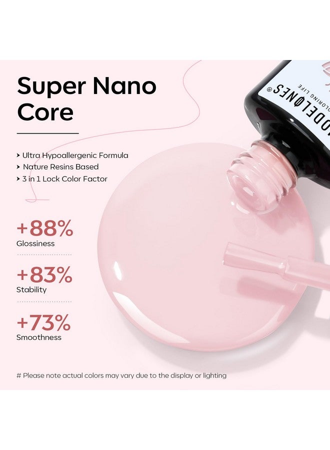موديل ونز طلاء أظافر جل وردي 15 مللي جل أظافر وردي للأطفال نقع قبالة الأشعة فوق البنفسجية علاج جل طلاء الأظافر لفن الأظافر لتقوم بها بنفسك مانيكير في المنزل 0.5 أوقية جل هدية للنساء - Image 3
